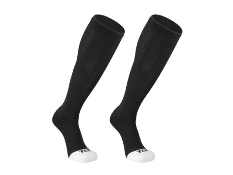 Solid Color tube sock with White Toe